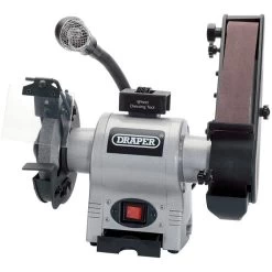 Draper 05096 150mm Bench Grinder With Sanding Belt And Worklight (370W)