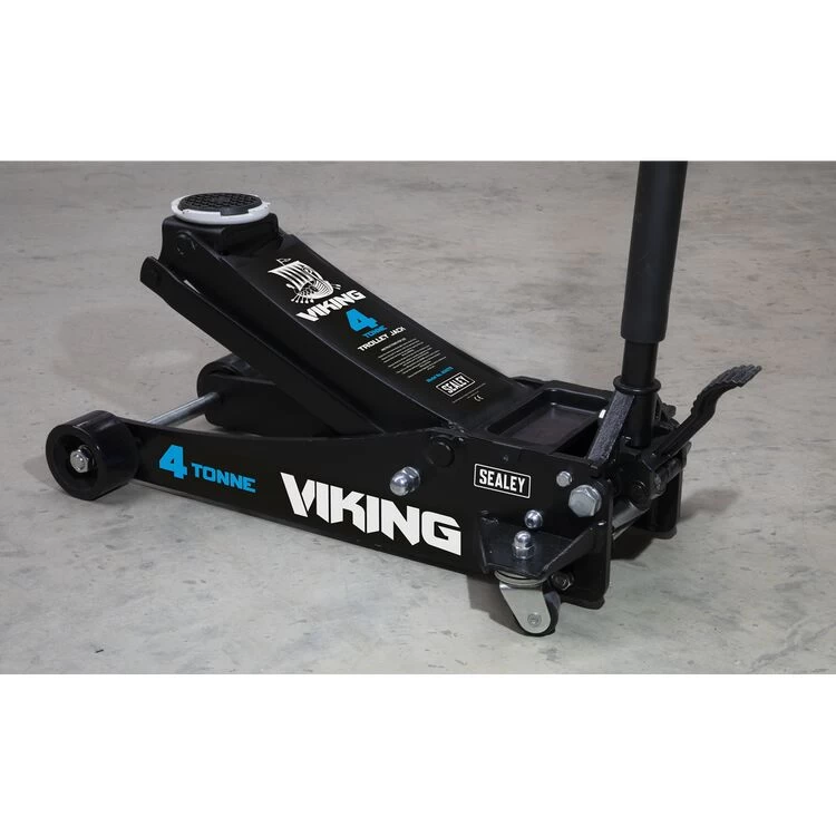 Sealey 4040TB Viking Tyre Bay Trolley Jack 4tonne Low Entry With Rocket Lift - Image 2
