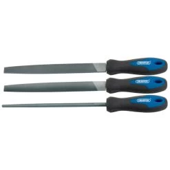 Draper 44963 200mm Soft Grip Engineers File Set (3 Piece)