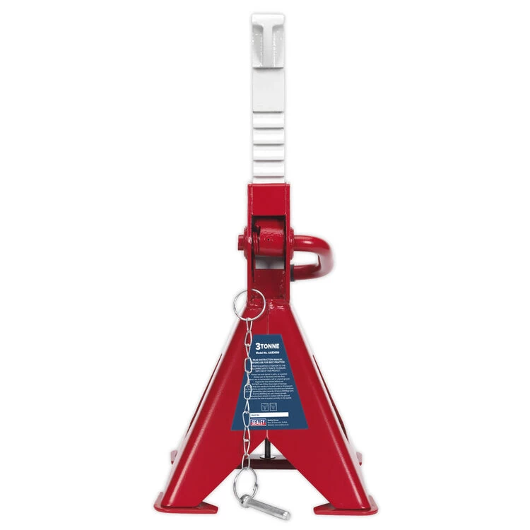 Sealey AAS3000 Axle Stands (Pair) 3tonne Capacity Per Stand Auto Rise Ratchet - Image 6