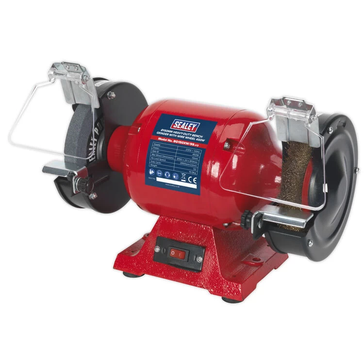 Sealey BG150XW/99 Bench Grinder ∅150mm With Wire Wheel 450W/230V Heavy-Duty - Image 2