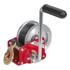 Sealey GWW1200B Geared Hand Winch With Brake & Webbing 540kg Capacity