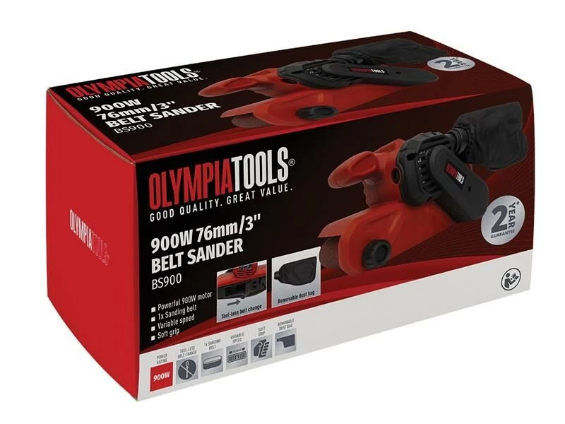 Olympia Power Tools Belt Sander 76mm (3in) 900W 240V - Image 3