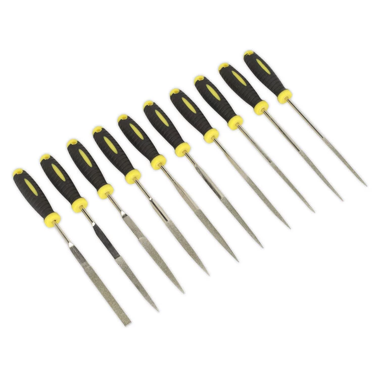 Sealey S0896 Diamond Needle File Set 10pc 100mm - Image 2